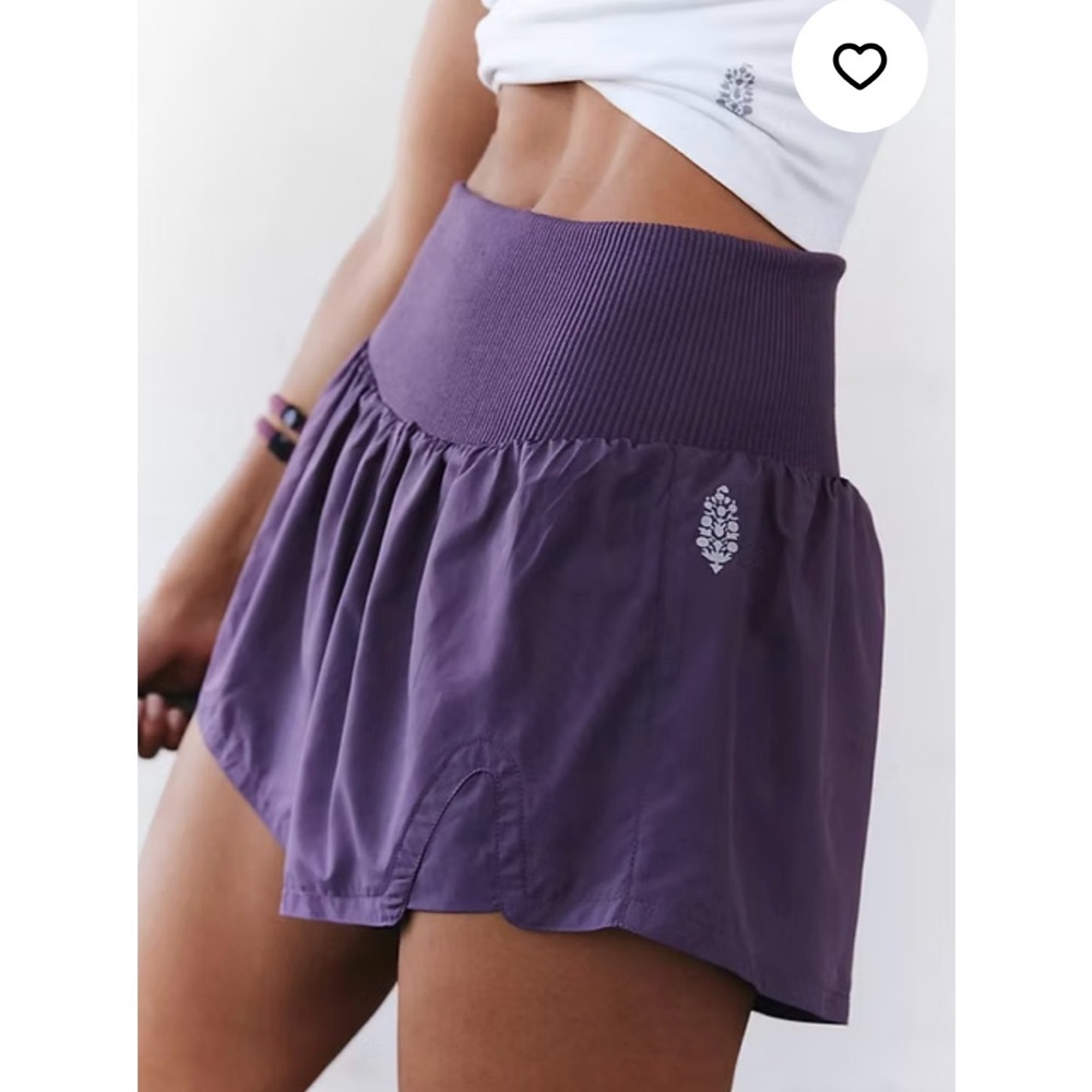 FREE PEOPLE FP MOVEMENT Carpe Diem High-Waist Purple Active Shorts Size XS - Picture 7 of 9